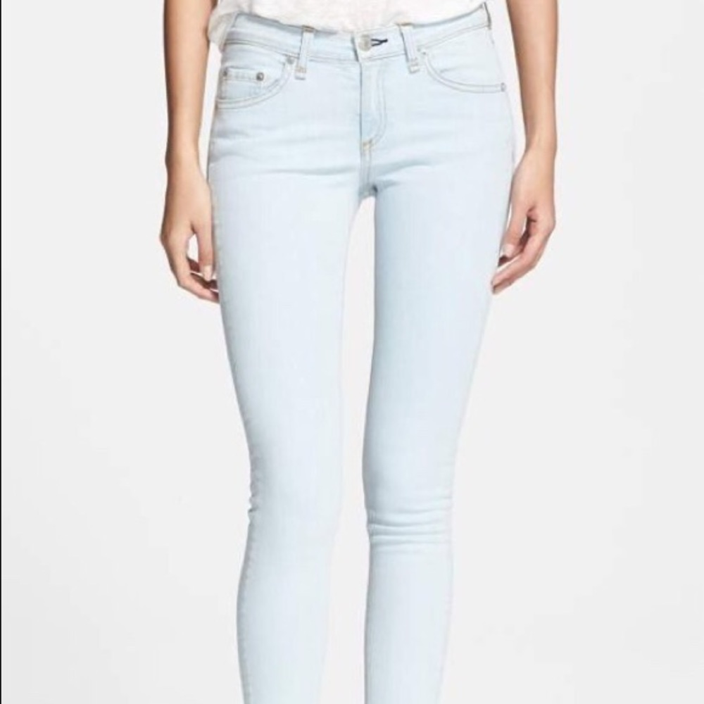 rag & bone white water jeans